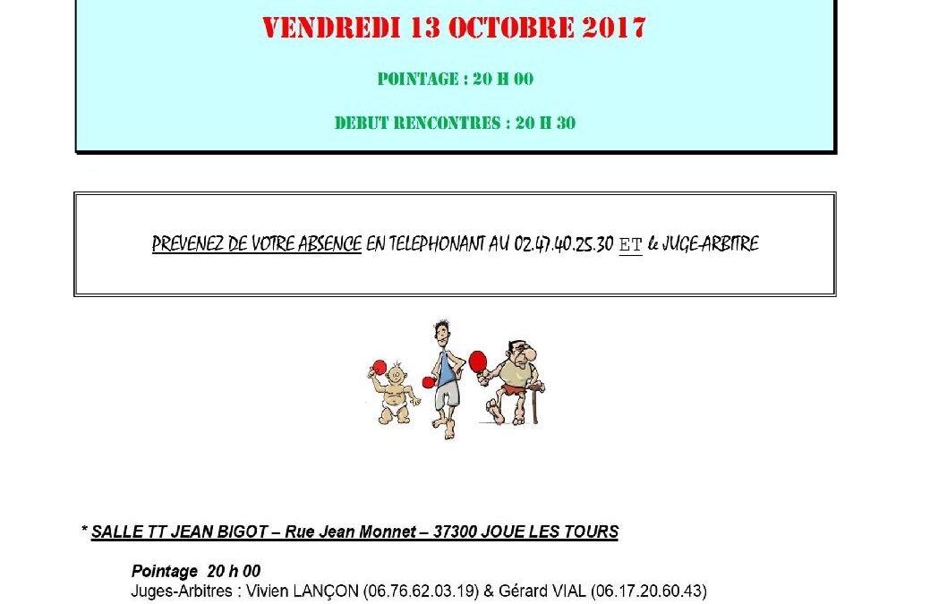 Convoc° 1er tour SENIORS (MAJ le 9 octobre)
