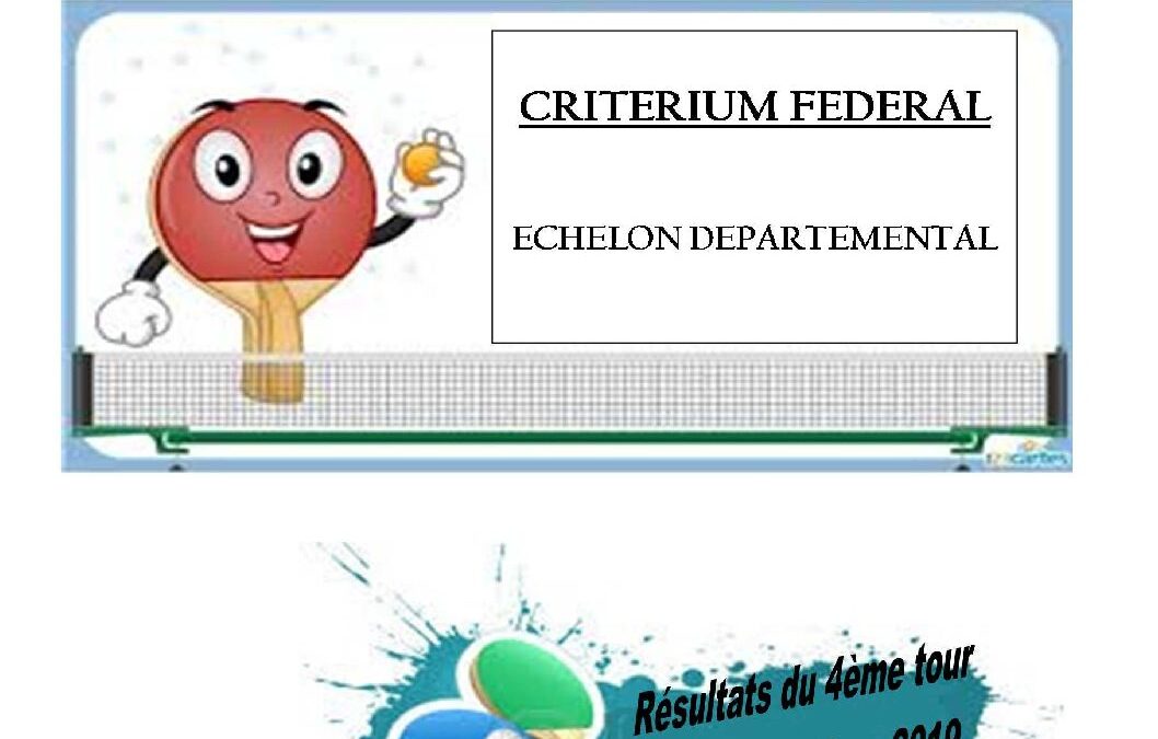 Resultats 4ème tour 2018-2019