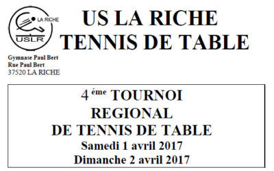 Le Tournoi niveau Régional de La Riche