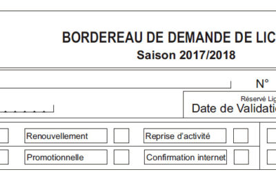 Renouvellement de licence et Certificat médical