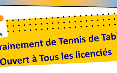 Entraînement ouvert à tous