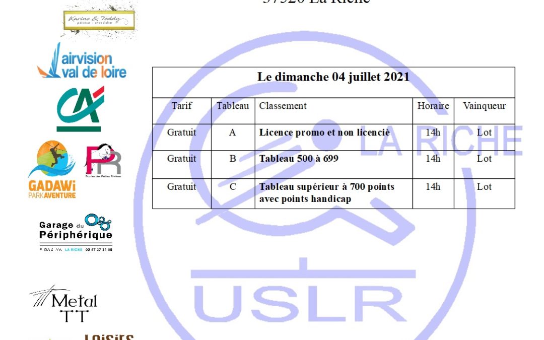 Tournoi d’été à La Riche