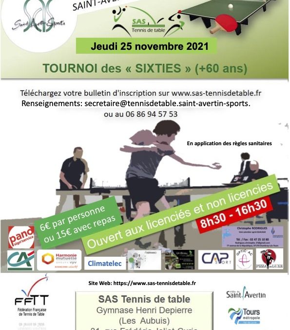 Tournoi des Sixties à Saint Avertin