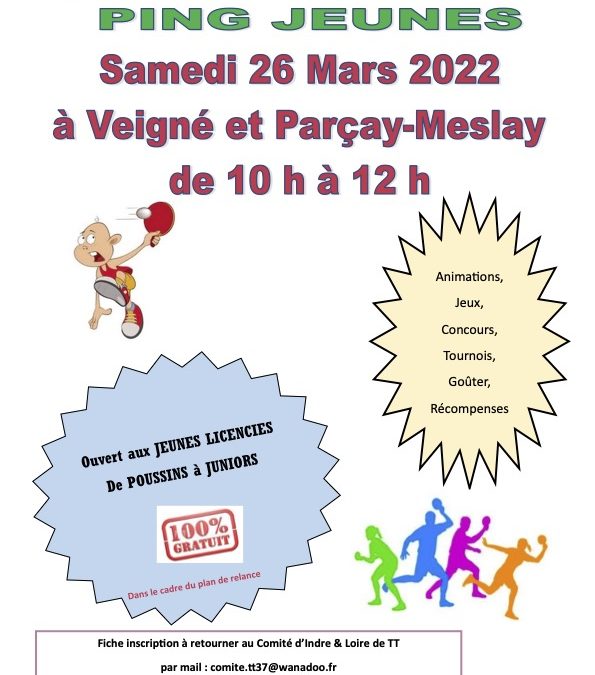 Plateau Ping Jeunes à Veigné et à Parçay-Meslay
