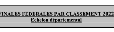 Finales fédérales par classement à la 4S Tours