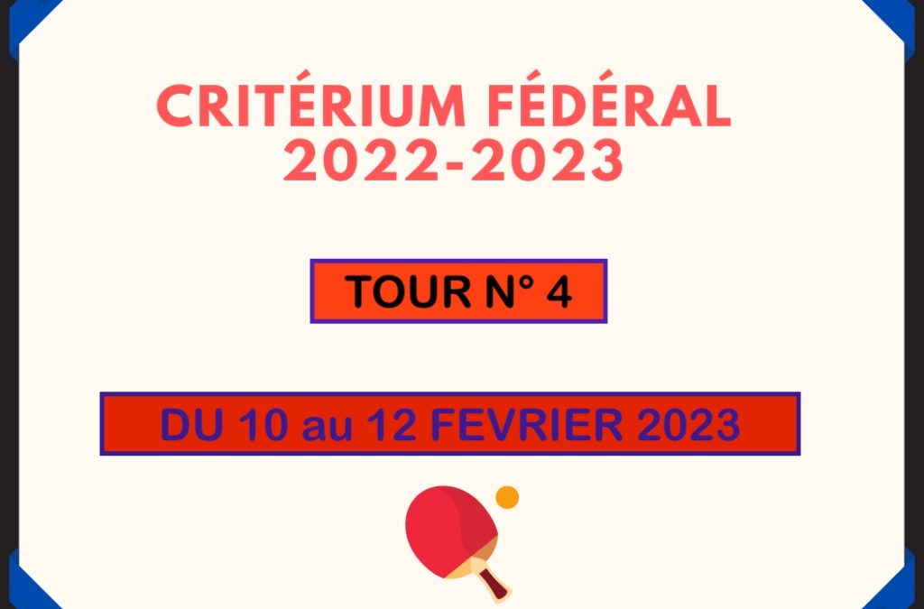 4ème Tour de Critérium Fédéral