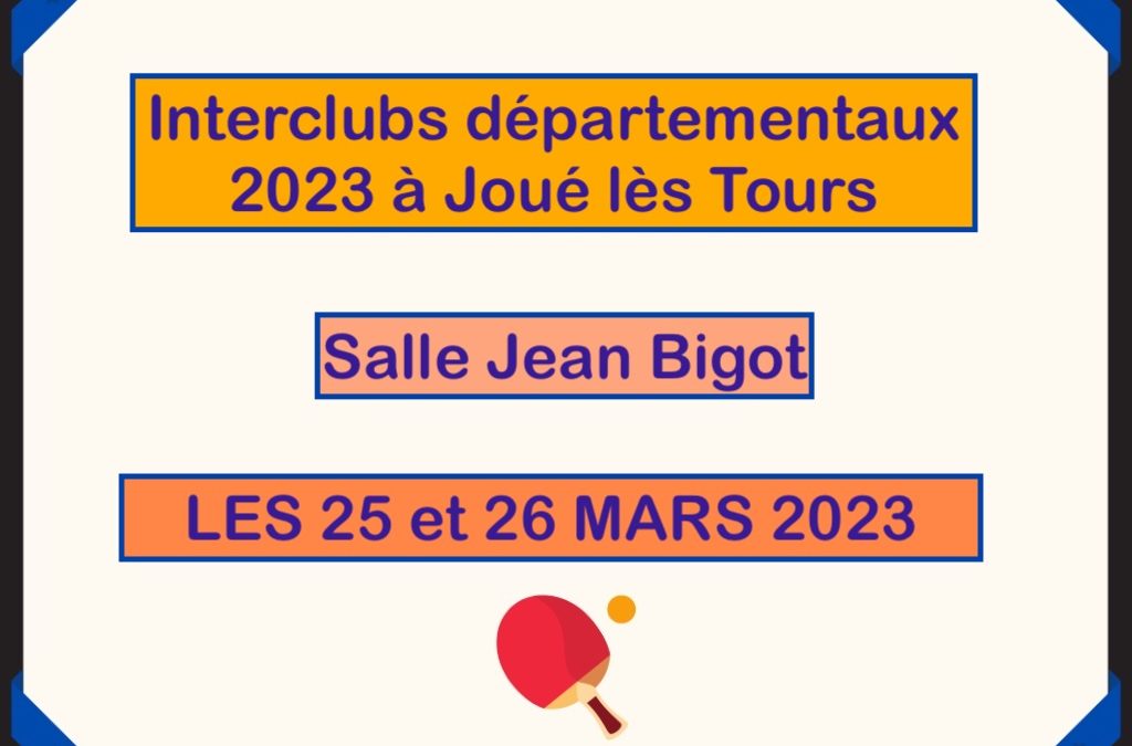 Interclubs départementaux à Joué-lès-Tours