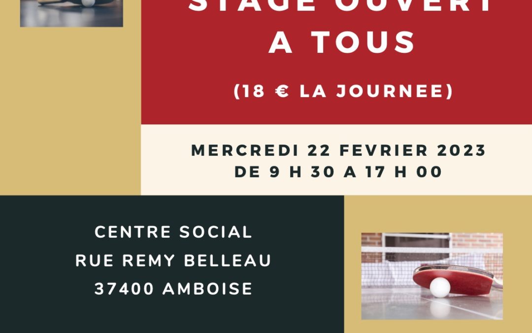 Stage ouvert à tous à Amboise