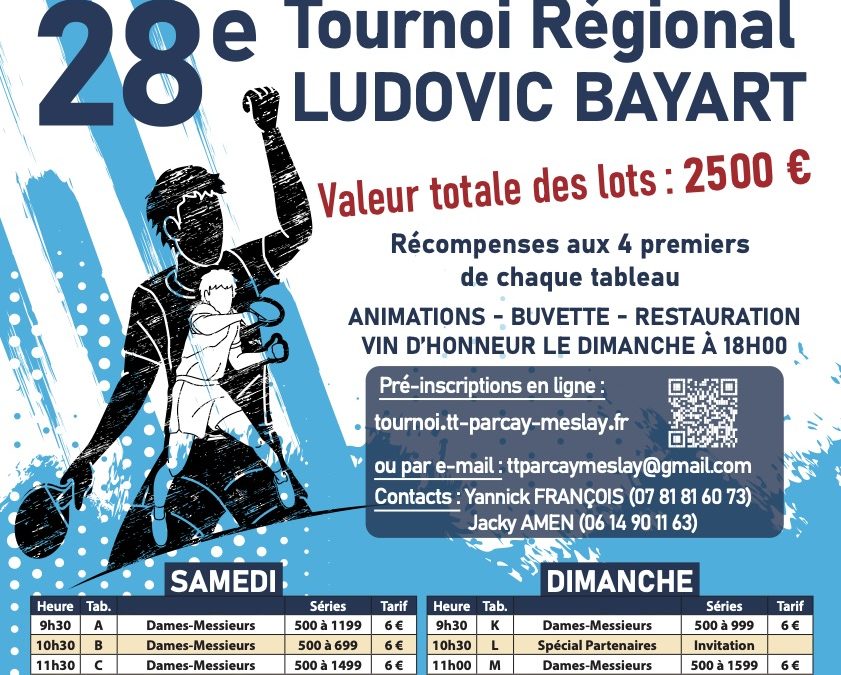 Le Tournoi Ludovic Bayart à Parçay-Meslay