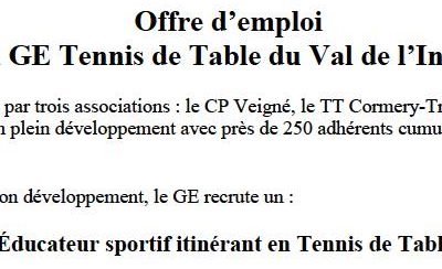 Offre d’emploi sur le Val de l’Indre