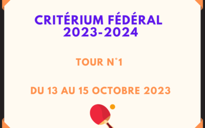 1er Tour Critérium Fédéral 2023-2024