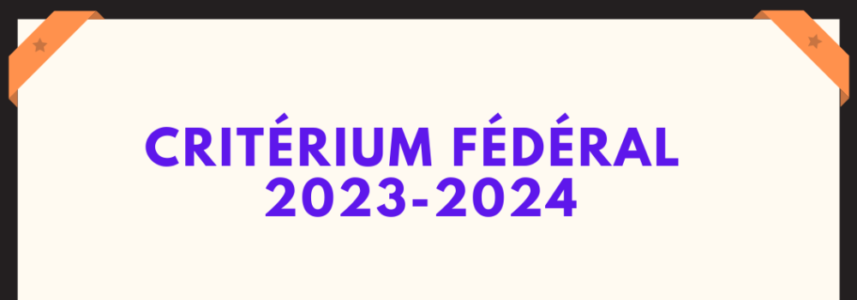 2ème Tour Critérium Fédéral 2023-2024