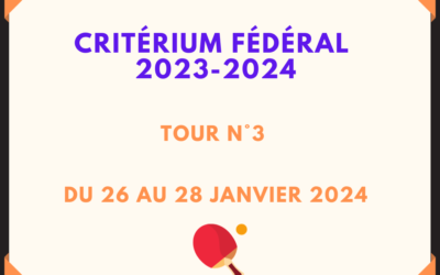 3ème tour Critérium Fédéral 2023-2024