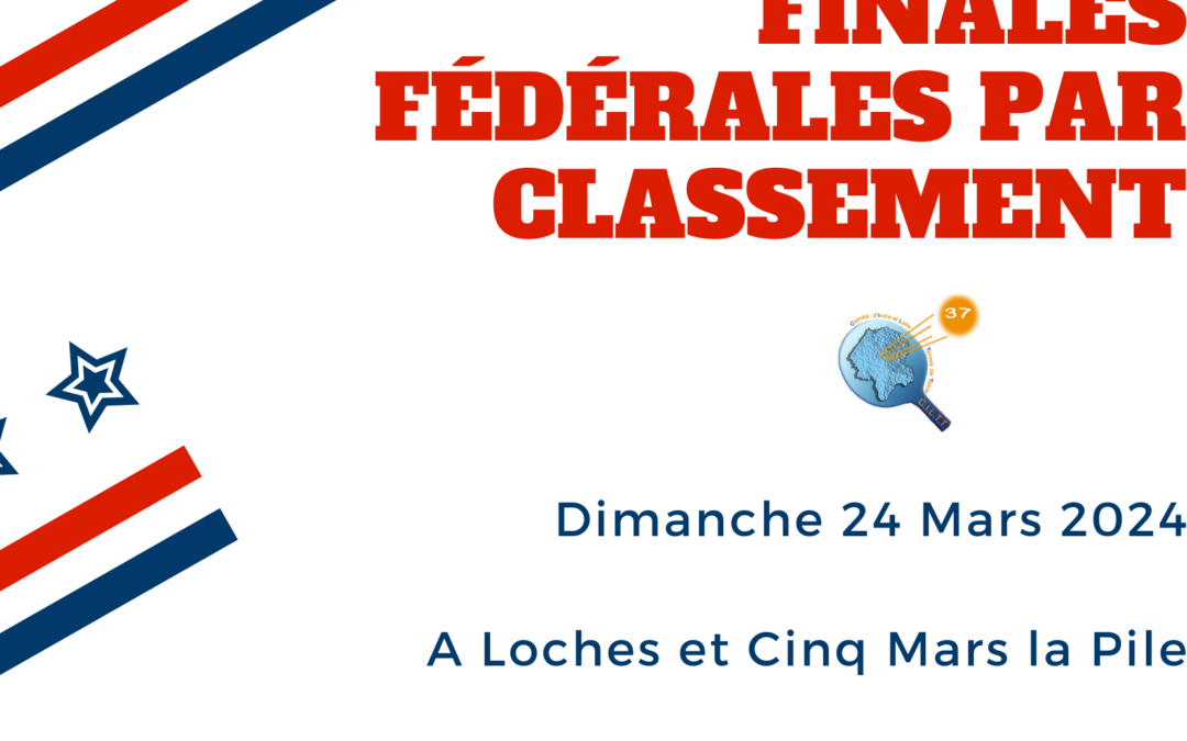 Résultats – Finales Fédérales par Classement  – Indre et Loire