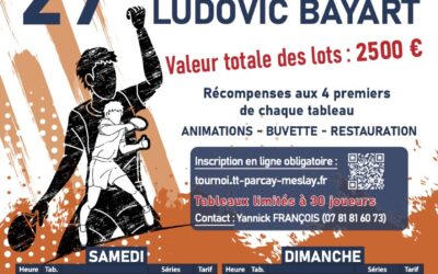 Tournoi Ludovic Bayart à Parçay-Meslay