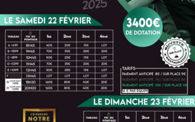 Tournoi national de St Avertin 22 et 23 Février 2025